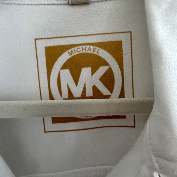 White Michael Kors Lightweight Denim Jacket 1x NWOT - Picture 3 of 5